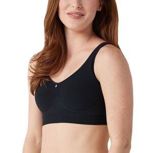 Breezies Womens Seamless Comfort Wirefree Bra Medium Black A346537
